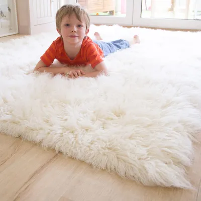 Produktbild von Steffensmeier Flokati 1500 Teppich natur Kult Shaggy Teppich Hochflor Langflor neu Neuseeland 100% Schurwolle, Größe: 140x200 cm