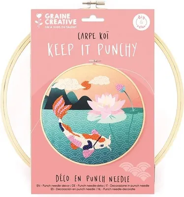 Produktbild von Graine Creative Punch Needle Set - Koi Karpfen kreatives Handarbeitsset