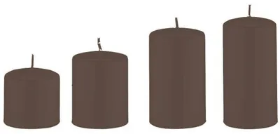 Produktbild von 4er Set Adventskerzen abgestuft Mocca Ø 50 mm