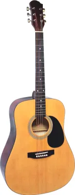 Produktbild von 4/4 Westerngitarre Einsteiger Modell Akustik Stahlsaiten Gitarre Natur Hochglanz Fichte furniert CW200