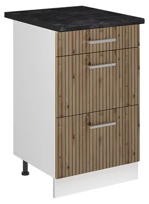 Immagine prodotto di Mobiletto base per cucina Vicco R-Line Rovere artigianale/Bianco 50 cm piano di lavoro Antracite, Model 69667