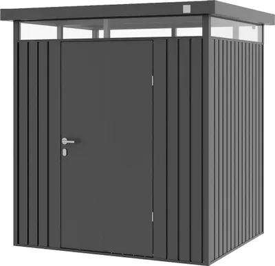 Produktbild von GFP Primeyard Gerätehaus Metall Gartenhaus 180x150x205 cm Geräteschuppen anthrazit
