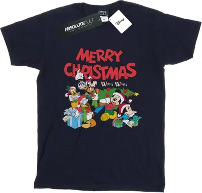 Zdjęcie produktu dla Disney – koszulka damska „Mickey Mouse And Friends Winter Wishes” BI37709 (XXL) (granatowa)