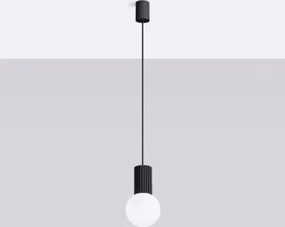 Immagine prodotto di Lampada a sospensione HALO 1 nero 1xG9 8W alluminio/vetro 120x12x12cm Sollux Lighting