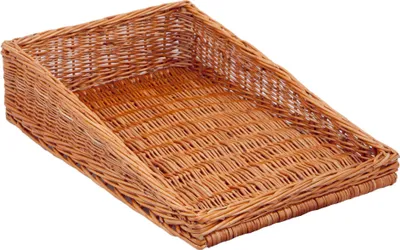 Produktbild von Regalkorb, naturbraun, Thekenkorb, Brötchenkorb, Allzweckkorb, 60 x 40 x Hv 5 x Hh 15cm