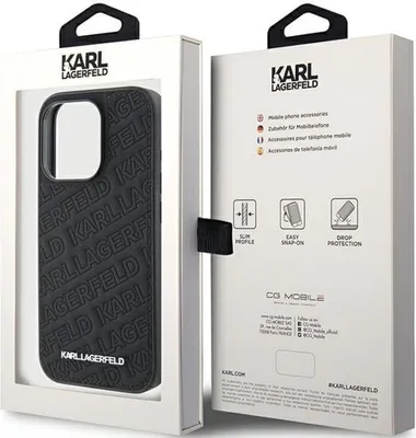 Immagine prodotto di Karl Lagerfeld Klhcp15Lpqkpmk Custodia rigida Iphone 15 Pro 6.1 Czarny/Nero Trapuntata Modello K