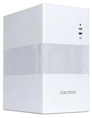 Immagine prodotto di Chassis per PC Micro-ATX VulTech VCO-M1759-B, realizzato in acciaio SPCC, con porte USB-C, USB 3.0 e USB