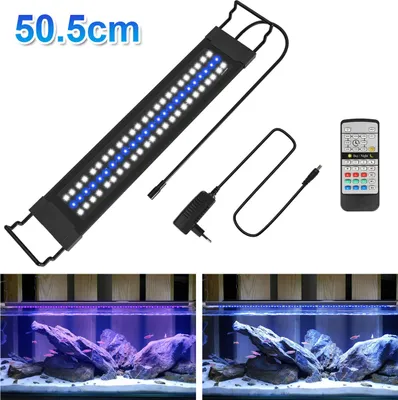 Immagine prodotto di Aopunly 50,5 cm LED Acquario lampada serbatoio luce RGB dimmerabile con telecomando