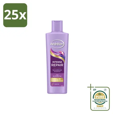 Productafbeelding van 25 x Andrélon Intense Repair Shampoo - 250 ml - Voorraadverpakking - 25 stuks