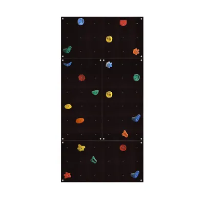 Produktbild von Kletterwand Outdoor mit bunten Klettersteinen und Montagematerial für Kinder und Erwachsene Größe: 4 Platten (2,60 m²)