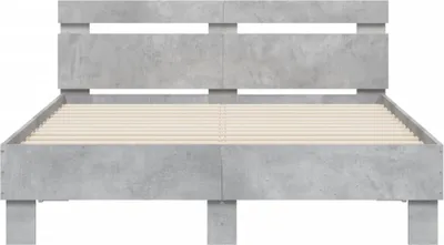 Produktbild von Bettgestell mit Kopfteil LED-Beleuchtung Betongrau 120x200 cm