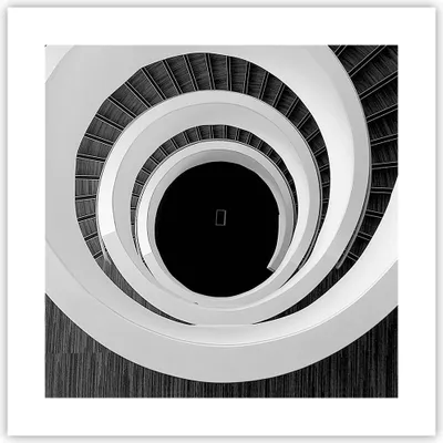 Produktbild von Poster - Poster ohne Rahmen - Stück Modern Treppe - 40x40 cm - Wand Bild - Wanddeko - Wandbilder - Kunstposter - Wandposter - Bilder - Kunstdruck - Wanddekoration - Wandbild - P2XAC40x40-4132