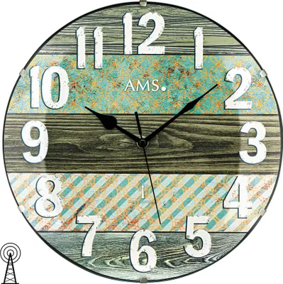 Produktbild von AMS 5556 Wanduhr Funk Funkwanduhr analog rund