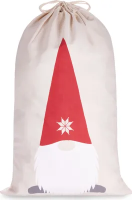 Image de BRUBAKER Sac de Noël gnome - 80 cm Sac cadeau de Noël - Sac de Saint-Nicolas, 1 pièce
