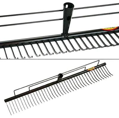 Polar 2317 großer Rasenrechen 100 cm 56 Zinken Rechen Heurechen Gartenrechen