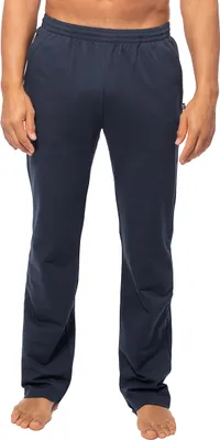 Image de hajo Herren Homewear Hose - Bas de jogging, restez frais, mélange de coton extensible, uni Blau XL