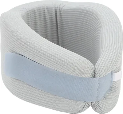 Zdjęcie produktu dla Poduszka pod szyję oddychająca i ergonomiczna, regulowana poduszka pod szyję do spania, do biura i na co dzień, szara