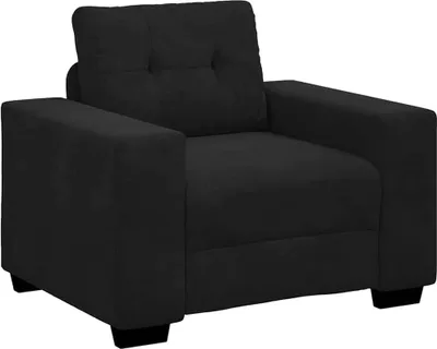 Image de Fauteuil noir 100x78x80 cm velours