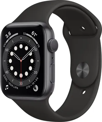 A close-up studio shot of an Apple Watch Series 6.