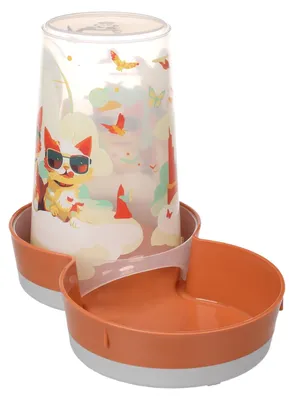 Image de Distributeur d'eau ou de nourriture Chat au soleil