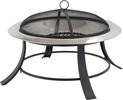 A product shot of a fire pit on a white background.