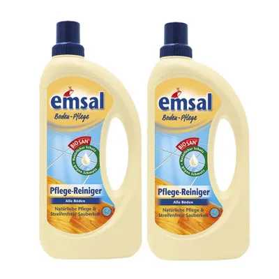 Produktbild von 2x emsal Boden-Pflege Pflege Reiniger 1 Liter mit Biosan - Natürliche Pflege