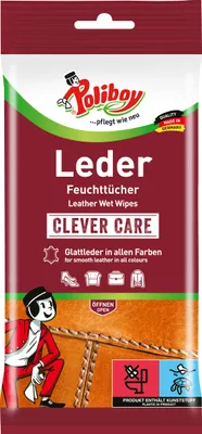 Produktbild von Poliboy Reinigungstücher Leder Pflege - Inhalt 20 Stück, Reinigung Pflege