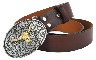 Imagen del producto de Inovra - Correa de cuero premium - Correa estilo vaquero - Accesorio vintage - Mejora la figura - Duradera - Cómoda durante las actividades - Correa vaquera