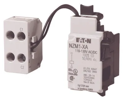 Produktbild von Arbeitsstromauslöser mit Klemmenblock NZM1-XA208-250AC/DC