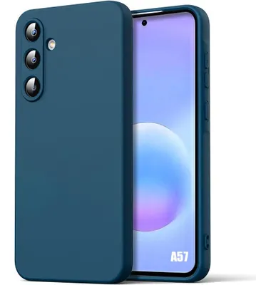 Image de Coque pour Samsung Galaxy A57 5G, Protection Silicone Souple Anti-Rayures Antichoc - Bleu Marine