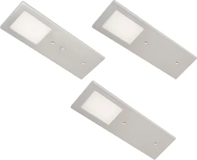 Produktbild von L&S Unterbauleuchte Planar L 3000K warmweiß 3er Set Aluminium gebürstet