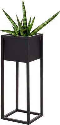 Produktbild von H&S Collection doniczka z podstawką metalowa czarna 60 cm