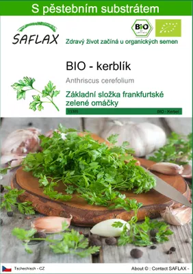 Obrázek produktu pro SAFLAX - BIO - kerblík - Anthriscus cerefolium - 800 Semena - S pěstebním substrátem bez klíčků