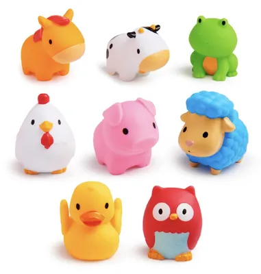 Produktbild von Munchkin Farm Bath Squirts, Badetier, Junge/Mädchen, 0,9 Jahr(e), Blau, Grün, Orange, Pink, Rot, Weiß, Gelb