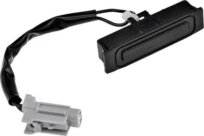 A car part, specifically a trunk release switch with a wire harness and connector, is shown against a white background.