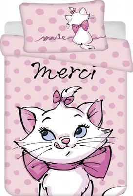 Produktbild von Disney Marie Kinderbettwäsche – Bettbezug 100x135 cm & Kissenbezug 40x60 cm