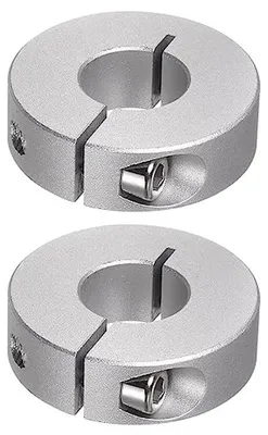 Productafbeelding van Gedeelde Stelringen - Aanslagringen - Machine Onderdelen - Aluminiumlegering - 17mm Boring - Zilver