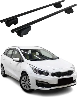 Image de Barres de toit Transversales pour Kia Ceed Break 2012-2018 Fer Noir ABE