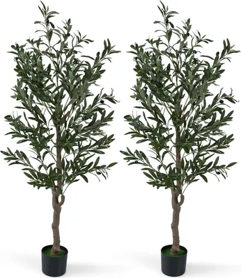 Obrázok produktu pre Sada umelých olivovníkov s realistickým ovocím, 150 cm