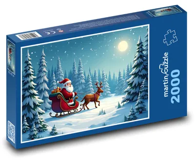 Zdjęcie produktu dla martinpuzzle - Puzzle 2000 - Święty Mikołaj rozwozi prezenty