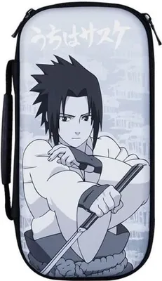 Zdjęcie produktu dla Konix Naruto Sasuke, Pokrowiec, Nintendo, Czarny, Szary, Biały, Nintendo Switch, Zamek