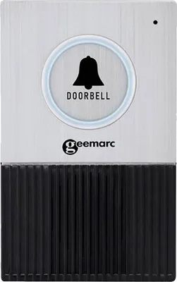 Obrázek produktu pro Geemarc Telecom Doorbell 595 U.L.E, Černá, Stříbrná, CE, UKCA, Bezdrátový, 50 m, IP44, Baterie