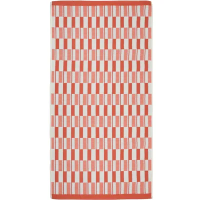 Produktbild von Outdoor-Teppich 120x170 cm Orange - Flachgewebe & Wasserdicht - Geometrisches Muster für Balkon Terrasse Küche