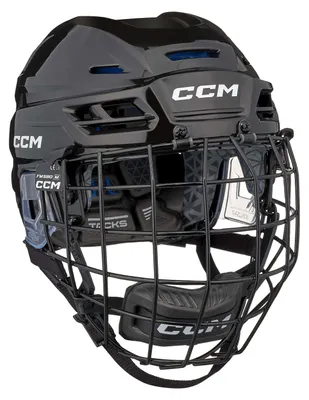 Produktbild von Helm CCM Tacks 310 Combo (mit Gitter) Junior schwarz