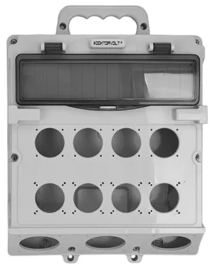 Produktbild von Gebäudeverteilerkasten, 14-moduliges Leergehäuse mit Griff, Schutzart IP44, 300 x 340 mm, TP Electric 3423