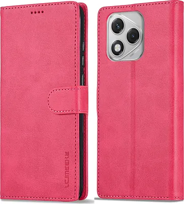 Image de Étui pour Honor 400Lite étui en cuir avec fermeture magnétique et support, étui de protection Rose chaud