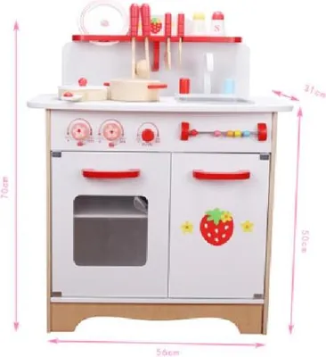 Produktbild von 360Home Spielzeug Spielküche Kinderküche Weiße Küche aus Holz