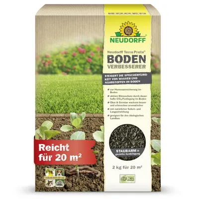 Produktbild von Neudorff Terra Preta BodenVerbesserer Humusanreicherung, Bodenstärkung 2 kg 20 m²