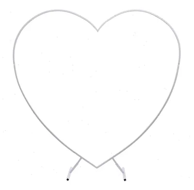 Produktbild von Hochzeitsbogen Herzform - Metall Blumenbogen für Trauung und Garten - 2 x 2,1 m - Kohlenstoffstahl 20x20 mm - Traglast 5–10 kg - Weiß