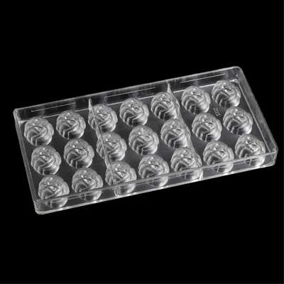 Produktbild von DIY 3D Halloween Kürbis Schokoladenform - 21 Hohlräume - Geeignet für Süßigkeiten & Gebäck